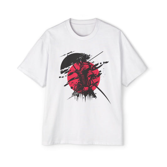 Men's Oversized Graphic Tee - Samurai Desing