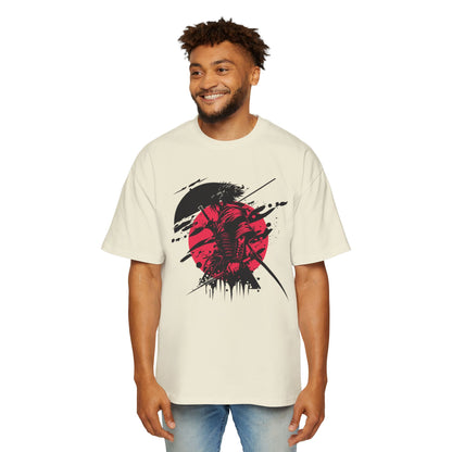 Men's Oversized Graphic Tee - Samurai Desing