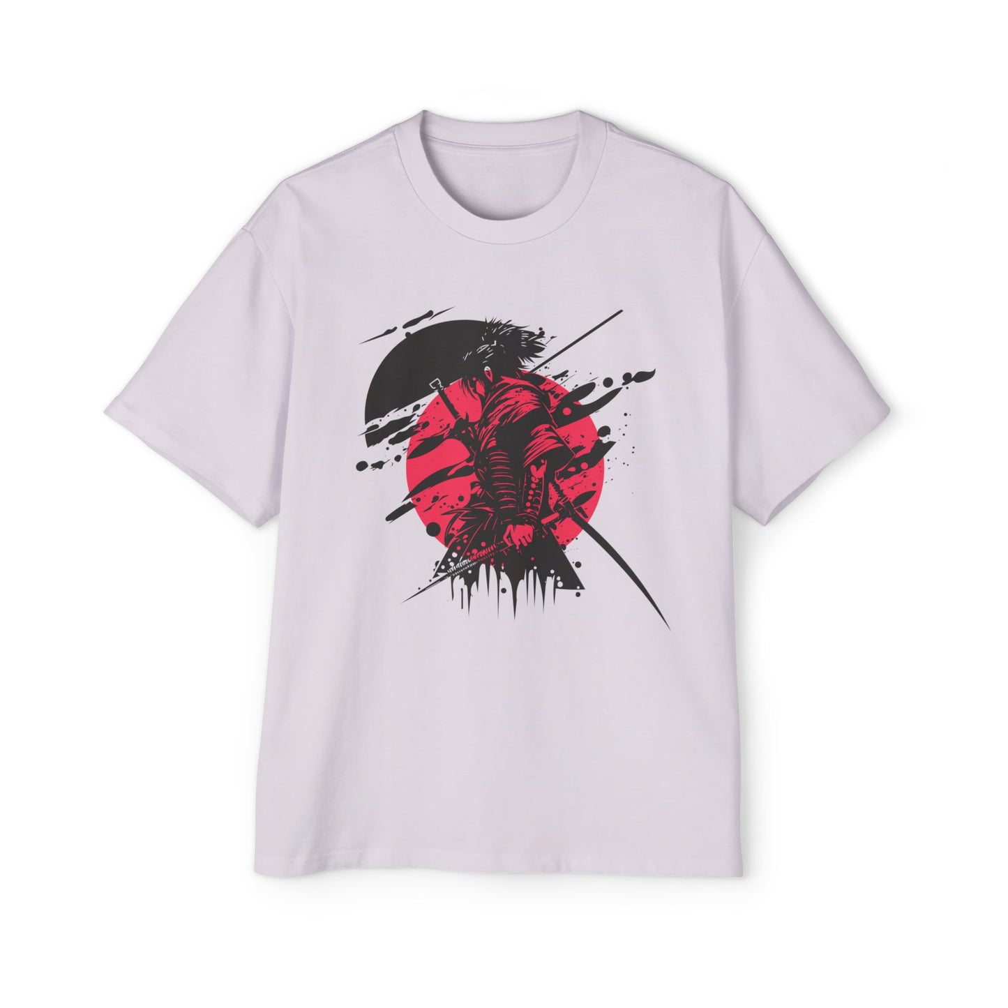 Men's Oversized Graphic Tee - Samurai Desing