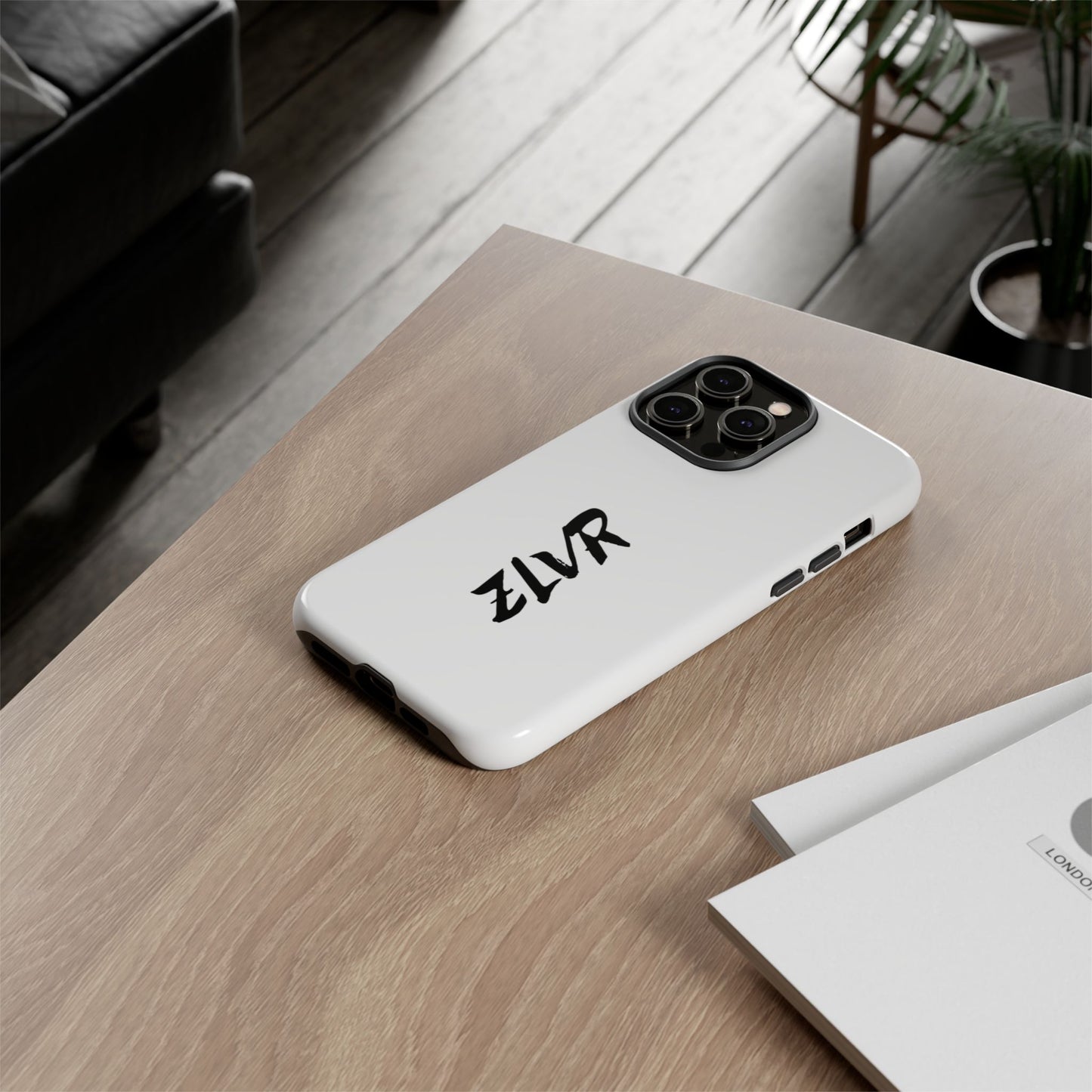 White Phone Case With ZLVR Desing For İphone 16 Pro Max - İphone X
