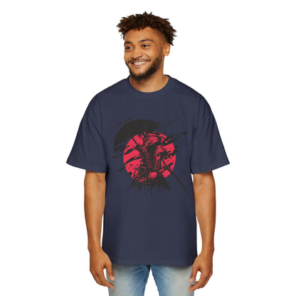 Men's Oversized Graphic Tee - Samurai Desing