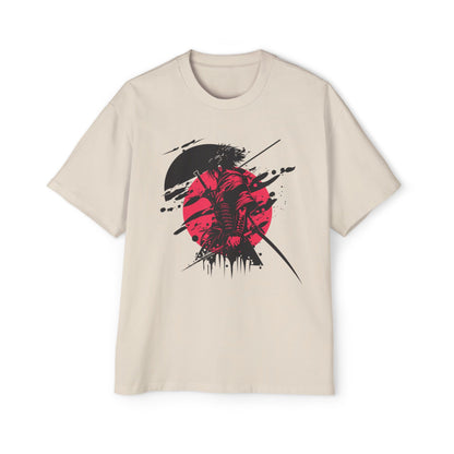 Men's Oversized Graphic Tee - Samurai Desing