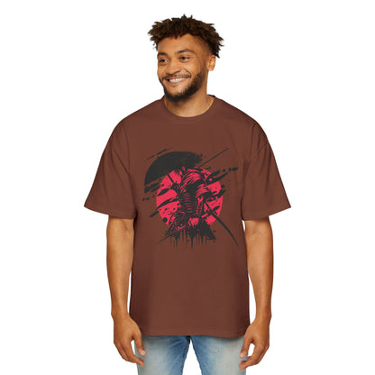 Men's Oversized Graphic Tee - Samurai Desing