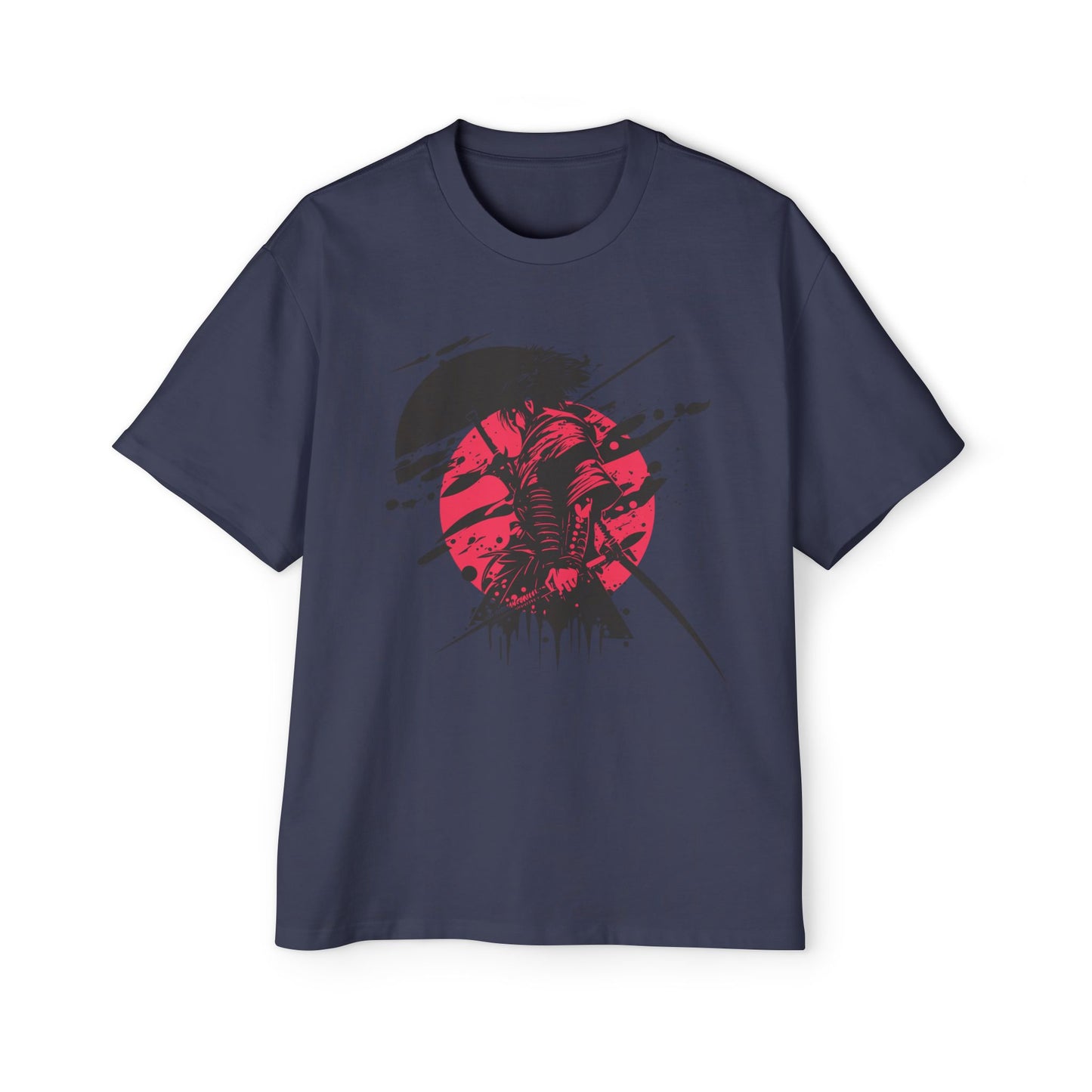 Men's Oversized Graphic Tee - Samurai Desing