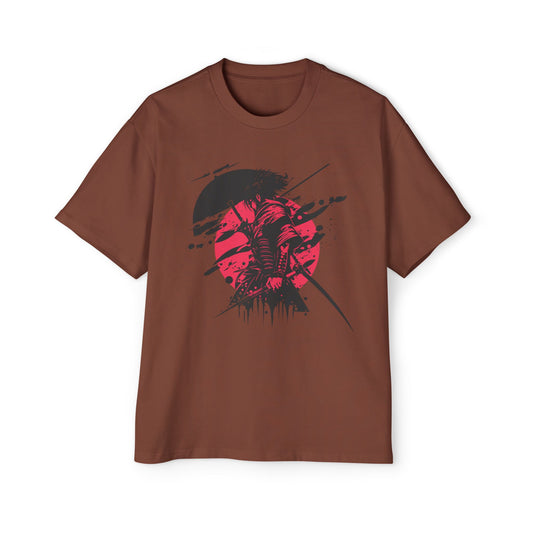 Men's Oversized Graphic Tee - Samurai Desing